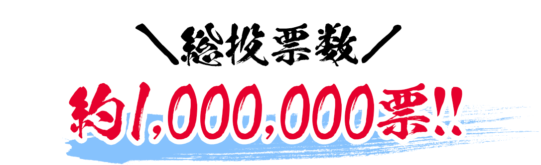 総投票数約1000000票!!