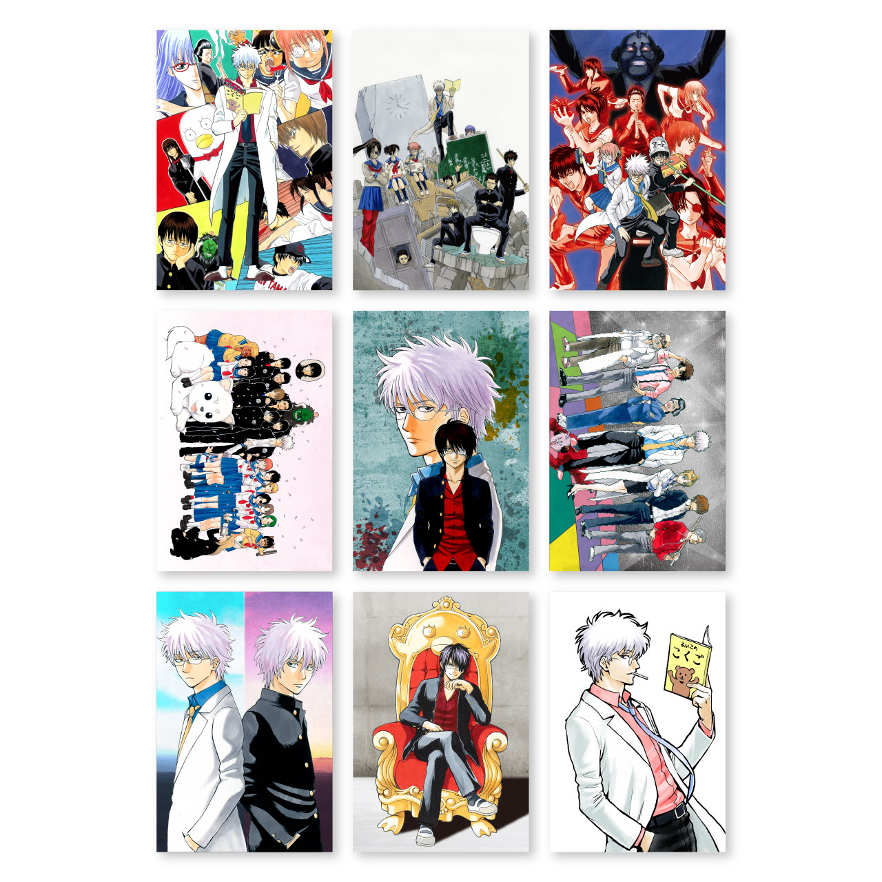 ３年Ｚ組銀八先生 ポストカード9種セット(クリアケース付き) 